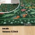 thumbnail image 6 of ARJINCUTE Spring Blooms Vintage Green Area Rugs 9'x12', Non Slip, Low Pile, Soft Touch, Machine Washable, Foldable, 6 of 9