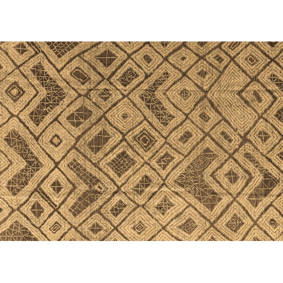 Ahgly Company Indoor Rectangle Abstract Brown Modern Area Rugs, 8' x 12'