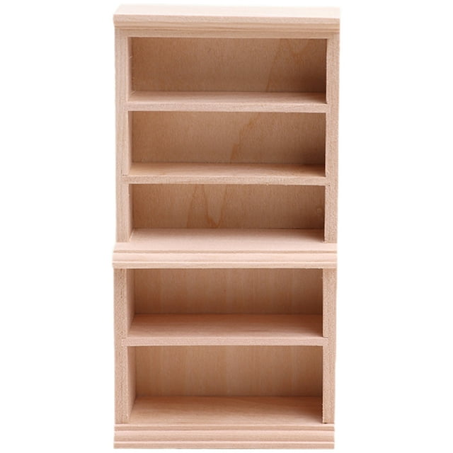 Mini Meuble Étagère en Bois Modèle de Simulation Jouet Décoration Maison Miniature Ornement