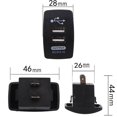 thumbnail image 2 of Kearding 12-24V Dual USB Car Charger Universal Fast Indicator Phone Charging Mobile Charger Round Adapter Rustproof with Outlet Auto Type3 NO3, 2 of 6