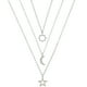 thumbnail image 1 of Collar sol, luna y estrella Collar de acero inoxidable con sol, luna y corazón hueco para pareja, 1 of 8