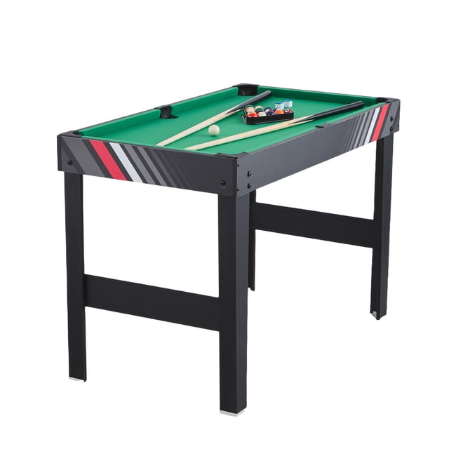 KFFKFF 4-in-1 Combo Game Table Set, 48" Air Hockey Table, Multi Combination Table with Air Hockey, Pool Billiard, Foosball, Ping Pong, Pushers & Pucks