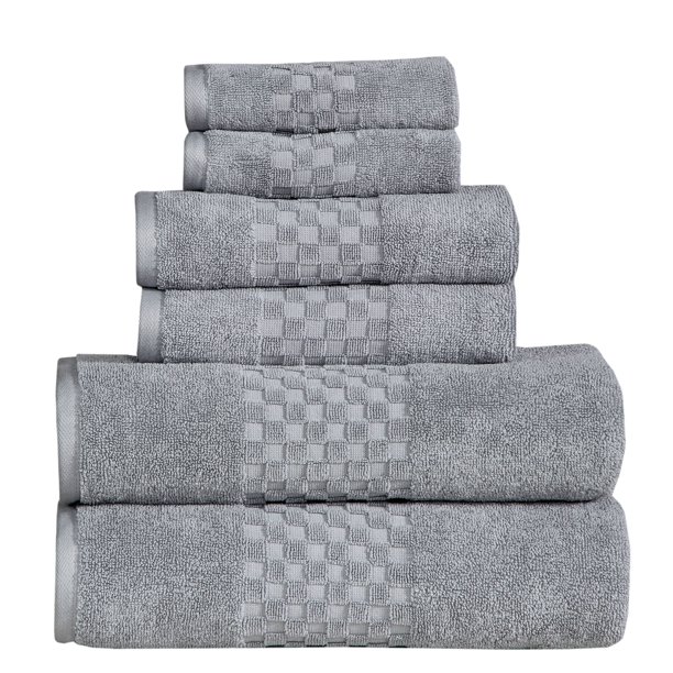6 Piece Towel Set 100% Cotton Quick Dry Bathroom Towels Highly ...