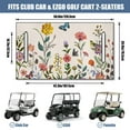 thumbnail image 3 of Colorful Flowers Golf Cart Seat Protector 51" x 31" for EZGO Yamaha Club Car Icon Front Bench Microfiber Towel, 3 of 8