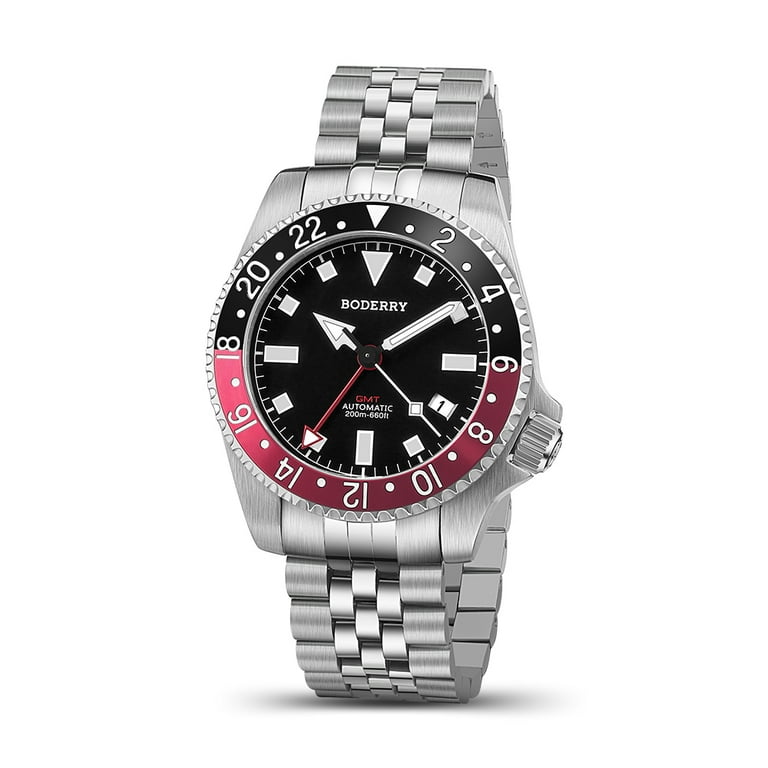 Boderry ADMIRAL GMT Watch Titanium Diver Watches 200M Waterproof
