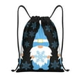 thumbnail image 1 of Bingfone Christmas Gnome Snowflake Drawstrings Backpacks Bags for Men Women Gym Drawstrings Bag-Small, 1 of 6