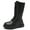 Black, variant on DADAWEN Black Girls Riding Boots Fashion Knee-High Boots for 11 Little Kid