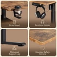 thumbnail image 5 of GUNAITO 55.1" Electric Standing Desk with 3-Drawer Cabinet, Adjustable Height Desk with Memory Panel, Office & Gaming Desk，Rustic Brown, 5 of 12