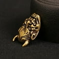 thumbnail image 4 of Solid Brass Gothic Devil Head Bones Screw Rivets Japanese Hanya Mask Buttons -, 4 of 12
