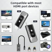 Duomigo Wireless HDMI Transmitter & Receiver Kit, 4K to 1080P Converter with Dual-Band 2.4G/5GHz WiFi, Plug & Play HDMI Extender for HD Streaming from Laptop/PC/Projector to TV/Monitor