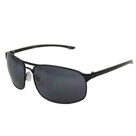 New  Steve Madden Men's SMM47208 Rectangular Sport Driving Sunglasses Black