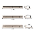 thumbnail image 4 of 16 inch Floating Wall Shelves with Black Metal Guardrail Set of 3, Beige Wall Mounted Shelf for Bedroom Bathroom Kitchen Living Room, Different Sizes, 4 of 7