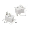 thumbnail image 2 of Interruptor de palanca mini barco blanco interruptor de palanca para barco marino ON/OFF AC 250V/6A 125V/10A, 5 piezas, 2 of 4