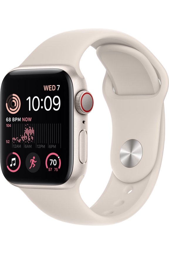 Pre-Owned Apple Watch SE 2nd Gen (GPS + LTE) 40mm Starlight Aluminum Case & Starlight Sport Band ( Fair)