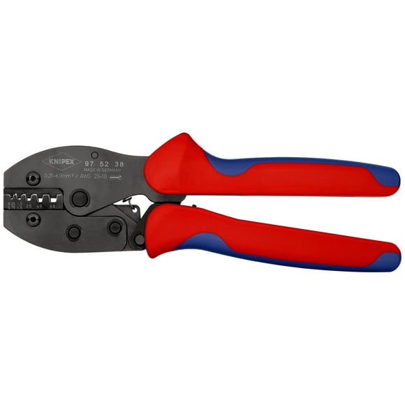 KNIPEX 97 52 38 SB PreciForce© Pinzas para engarzar terminales Con fundas en dos componentes bruñido 220 mm
