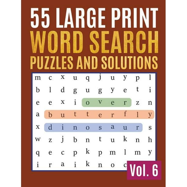find words for adults seniors 55 large print word