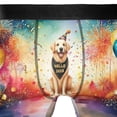 thumbnail image 4 of Hello 2025 Golden Retriever Celebrates Happy New Year Firework Balloon All Over Print Boxer Briefs Underwear for Men Dad Goldens Dog Lover Gifts Idea - 02024, 4 of 6
