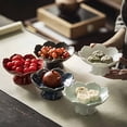 thumbnail image 5 of Fruit Tray Ceramic Footed Fruit Bowl: Lotus Shaped Snacks Plate Decorative Dessert Cake Serving Bowl Appetizers Platter, 5 of 6
