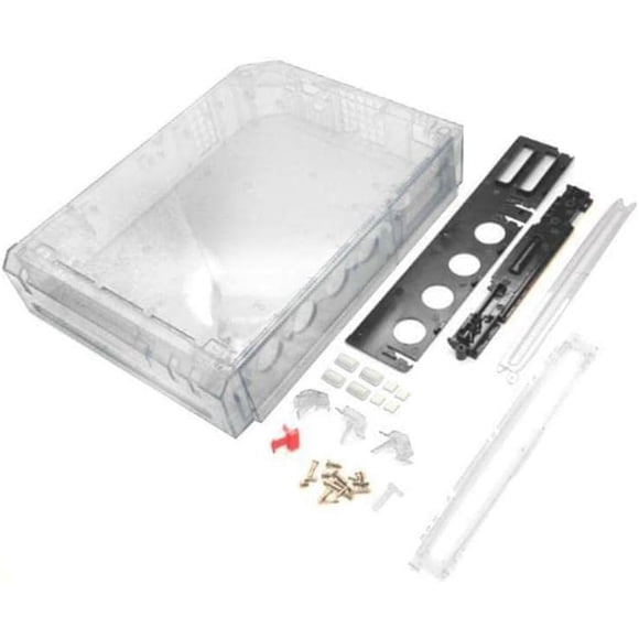 Full Housing Case Cover Shell with Buttons Replacement for Wii Console (Clear)