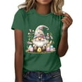 thumbnail image 2 of VBTAPA Womens Happy Easter Day Shirt Funny Bunny Eggs Graphic Short Sleeve Tee Spring Summer Casual Christian Tops Today's Sales Green M, 2 of 5