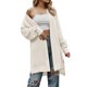 thumbnail image 1 of Gibobby Suéter de Mujer Suéter de punto suelto elegante casual de color sólido para mujer con bolsillos Prendas de abrigo de moda (Beige, M), 1 of 5