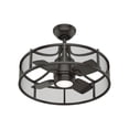 thumbnail image 2 of Hunter - Seattle Indoor Ceiling Fan With Light, Remote, 21-inch, Noble Bronze, Casual-style, 3-speed DC Motor, 50738, for Living Rooms, Bedrooms, 2 of 10