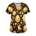 thumbnail image 3 of HAVUITYY Women Easter Scrub Tops Cute Bunny Eggs Print Nursing Uniforms Breathable Plus Size Comfy Easter Scurbs for Womens, 3 of 5