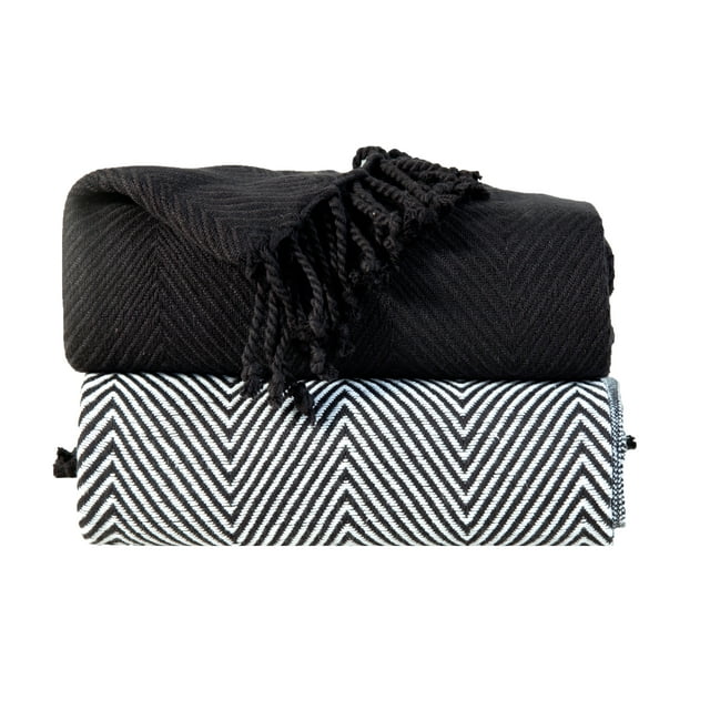 Soft 100-percent Cotton Hand Twisted Throw 50x60 (Set of 2)