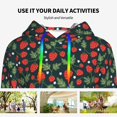 thumbnail image 4 of Easygdp Strawberry Womens Casual Hoodies Sweatshirts Long Sleeve Pullover Fall Pullover Tops Outfits Winter Clothes-Large, 4 of 7