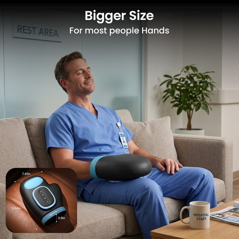 Comfier Electric Hand Massager With Heat, Cordless photo 2