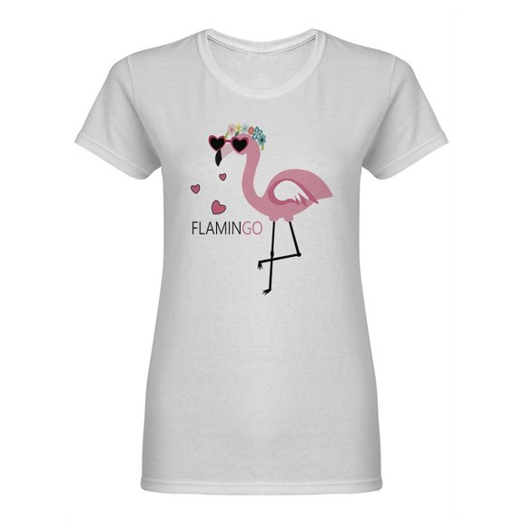 Cute Flamingo Summer Shaped Tee Women's -Image by Shutterstock
