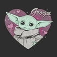 thumbnail image 2 of Men's Star Wars: The Mandalorian Valentine's Day The Child Heart Portrait  Graphic Tee Charcoal Large, 2 of 5