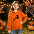 thumbnail image 5 of BaoFuBaoMei Hoodie for Boys Girls Pullover Halloween Ghost Long Cuffed Sleeve Sweatshirt Tops with Pockets Fleece Lined Loose Hooded Fall Clothing for Daily Wear School Party Classroom Celebration, 5 of 8