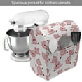 thumbnail image 2 of Pig Stand Mixer Cover, Cartoon Sitting and Smiling Pigs Pattern Farmer Domestic Animal Concept, Kitchen Appliance Organizer Bag Cover with Pockets, 5 Quarts, Pale Pink White, by Ambesonne, 2 of 4
