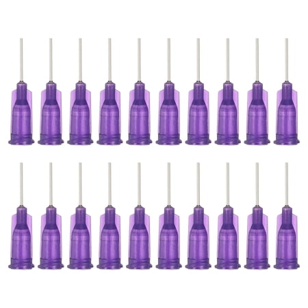 21Ga Dispensing Needles 52PCS 1/2 Inch Industrial Blunt Tip Dispensing Needle Syringes with Luer Lock Needle for Refilling Liquid Inks Adhesive Glue Oil Purple