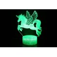 thumbnail image 4 of 3d Unicorn Optical Illusion Night Light With16 Colors Adjustable Timer Remote & Smart Touch For Girls Room Great Gifts, 4 of 4