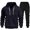 Navy, variant on Sweatsuits for Men 2 Pcs Hoodie Men's Jogging Tracksuit Set Athletic Suit Set Light Gray M