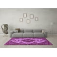 thumbnail image 3 of Ahgly Company Machine Washable Indoor Rectangle Medallion Purple Traditional Area Rugs, 3' x 5', 3 of 4