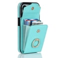 thumbnail image 5 of For iPhone 14 Pro Max Phone Case，Shockproof Luxury Leather Wallet Card Slot Case，Ring protection Case Cover, 5 of 5