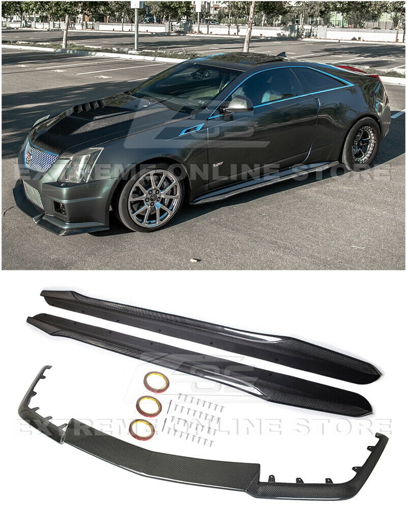 Replacement For 20092015 Cadillac CTSV Coupe Models Carbon Package Style CARBON FIBER Front