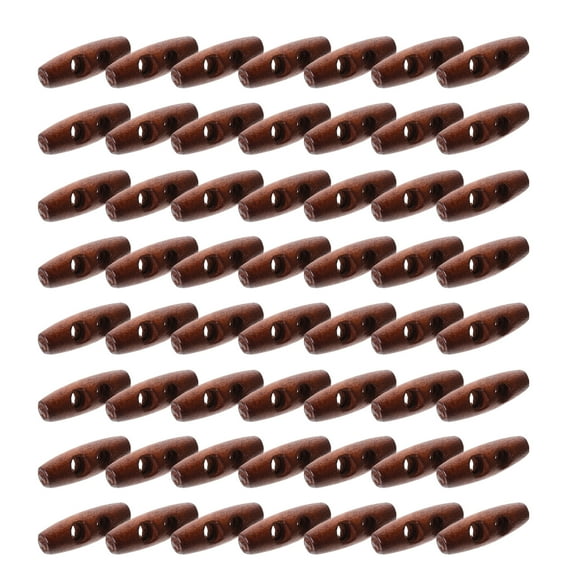RENACLIPY Big Buttons For Sweaters Wood Buttons Brown 50Pcs For