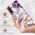 thumbnail image 3 of Nalacover Slim Case for Samsung Galaxy A15, Fish Scale Marble Pattern Phone Case for Women Girls Compatible with MagSafe, TPU Shockproof Scratch Resistant Protection Cover, Purple Floral, 3 of 5