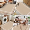 thumbnail image 5 of Pure Light Khaki Runner Rug 2.7x5 FT, Non Slip Entryway Carpet, Simple Solid Color Washable Soft Floor Carpet Entrance Mat Non-Shedding Throw Rug for Hallway Laundry Room Bedside, 5 of 9