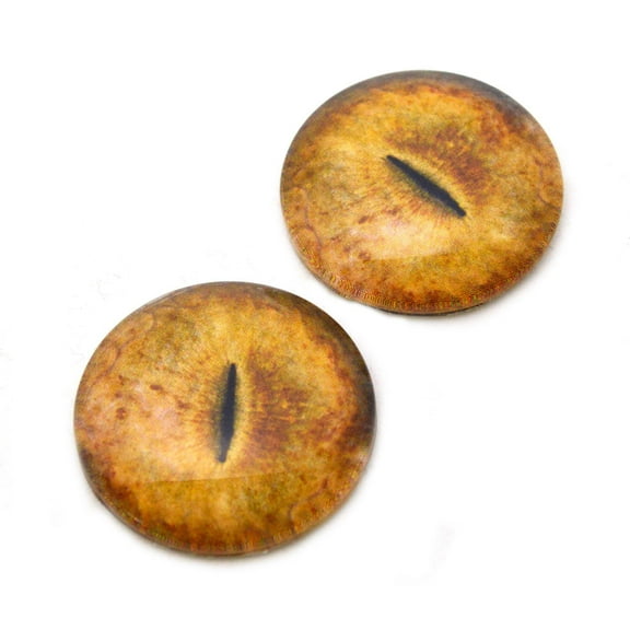 Realistic Tan Cat Glass Eyes