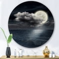 thumbnail image 2 of Designart 'Full Moon Night in Cloudy Sky VI' Nautical & Coastal Circle Metal Wall Art 36x36 - Disc of 36, 2 of 5