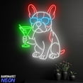 thumbnail image 2 of Handmadetneonsign French Bulldog Neon Sign, Martini Led Sign, Bar Decor, 2 of 4