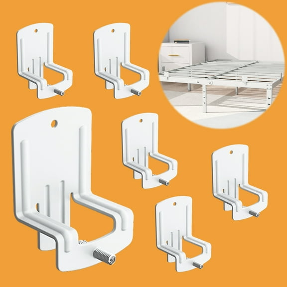 Non Slip Mattress Gaskets, Mattress Holder in Place Gripper for Metal Bed Frame, Keep Mattress from Sliding Gripper, Adjustable, 6 PCS/White