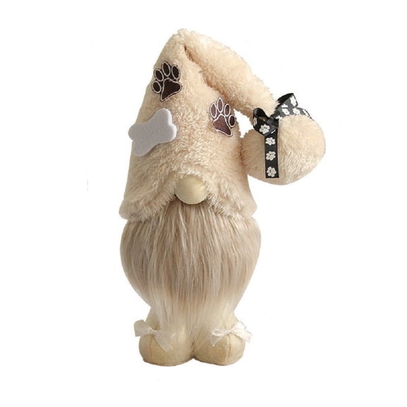 Esaierr Cute Old Man Standing Faceless Doll Dwarf Dog Doll Desktop Window Display 9.8*4.3inch