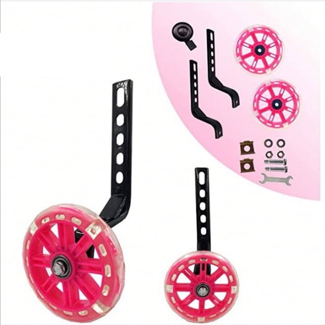 Mbxmh Clearance Support Wheels, Children's Bicycle Training Wheels 12 14 16 18 20 Inch Protection Balance Wheel Rubber Wheel Supply, Set of 2 Children's Bicycle Training Wheels