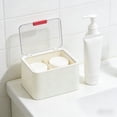 thumbnail image 1 of Makeup Pad Organizer Clear Cosmetic Storage Box 3 Colors For Balls Swabs Pads Bathroom Vanity, 1 of 7